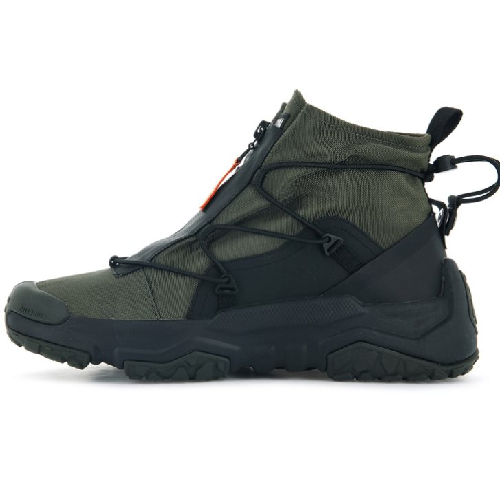 Palladium Off-grid Hi Zip Waterdichte + Sneakers Heren Olijfgroen | NL 15OJRUK